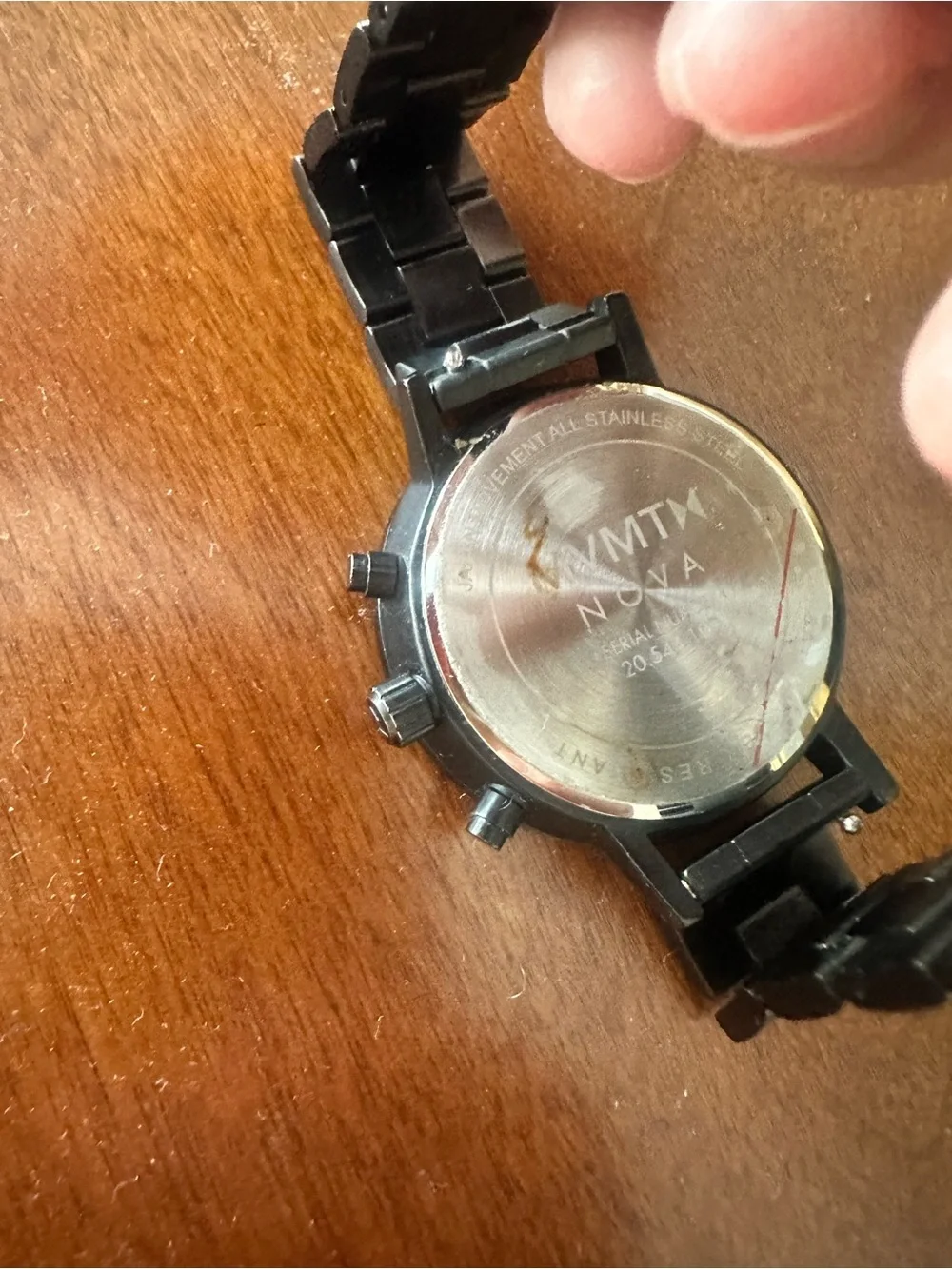 MVMT Unisex Black Stainless Steel Chronograph with Gold Accents